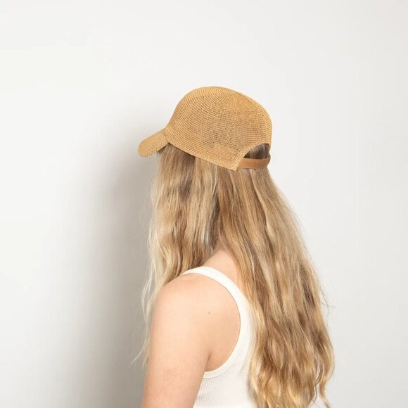 New Wyeth Paula Mesh Breathable Adjustable Packable UPF 50+ Camel Hat O/S NWT main image 4